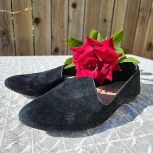 Birdies The Heron Black Suede Flats